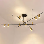 Lustra Chandelier Tribes Brass Linear Cylinder - Lamp Outdoor