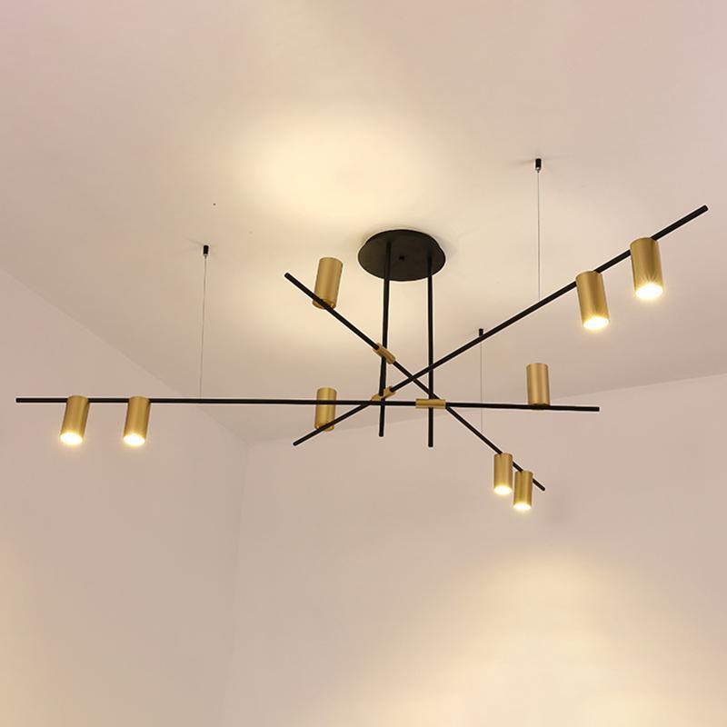 Lustra Chandelier Tribes Brass Linear Cylinder - Lamp Outdoor