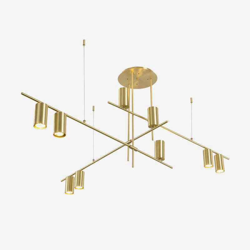 Lustra Chandelier Tribes Brass Linear Cylinder - Lamp Outdoor