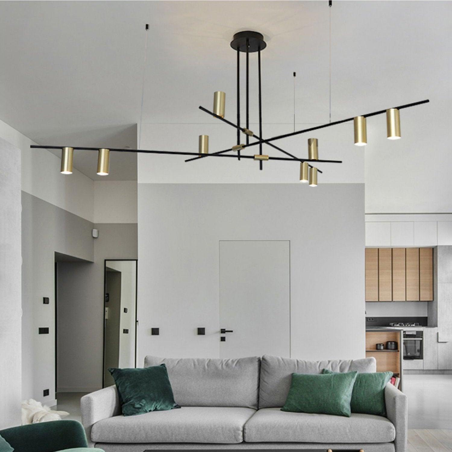 Lustra Chandelier Tribes Brass Linear Cylinder - Lamp Outdoor