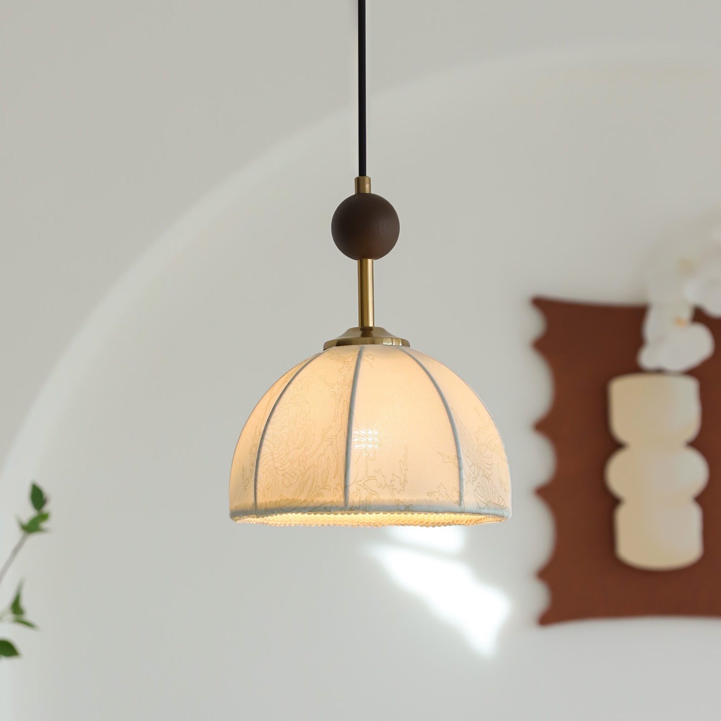 Trigg Farmhouse Fabric Pendant Light