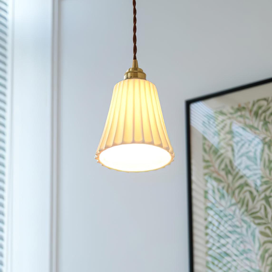 Trumpet Ceramic Pendant Light - Lamp Outdoor