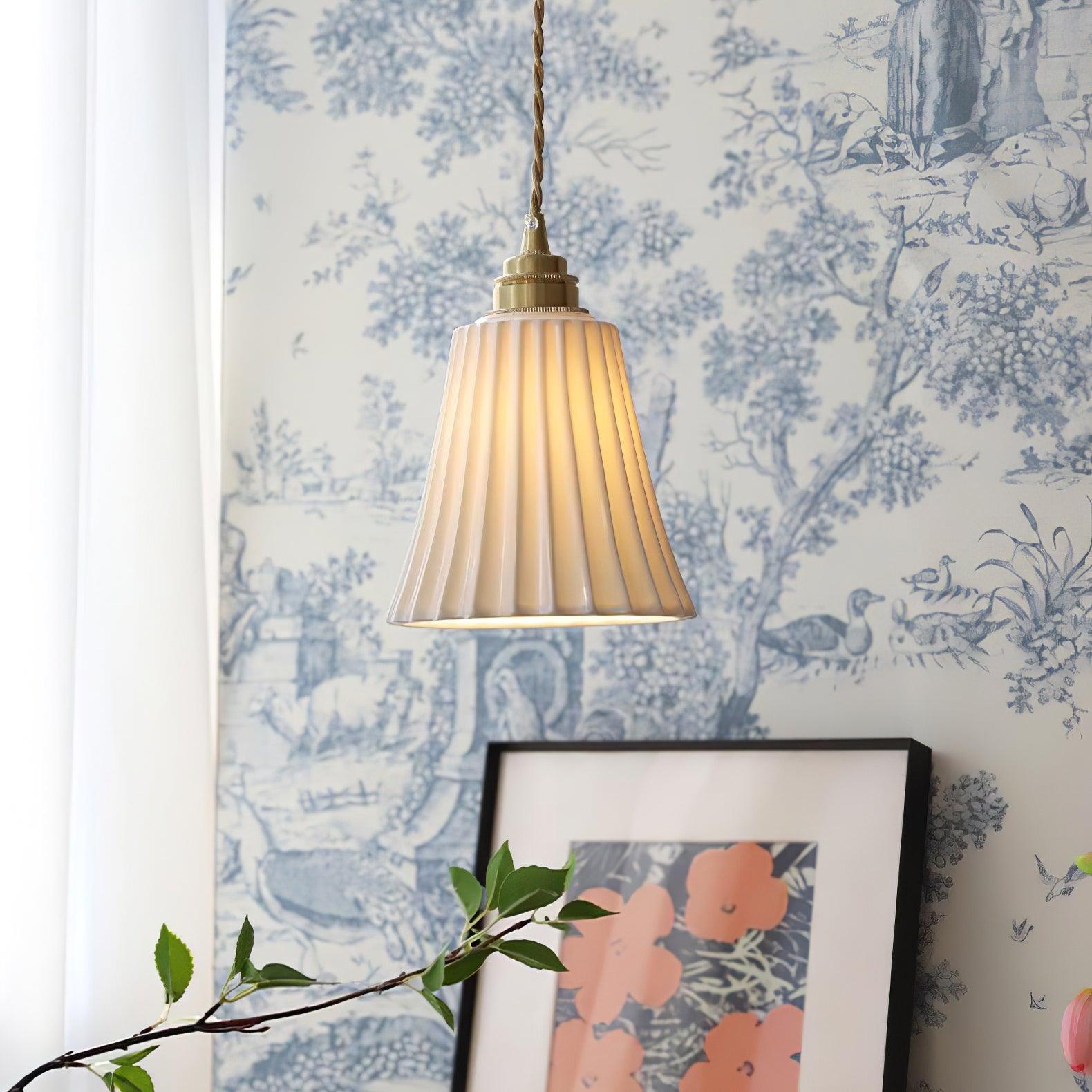 Trumpet Ceramic Pendant Light - Lamp Outdoor