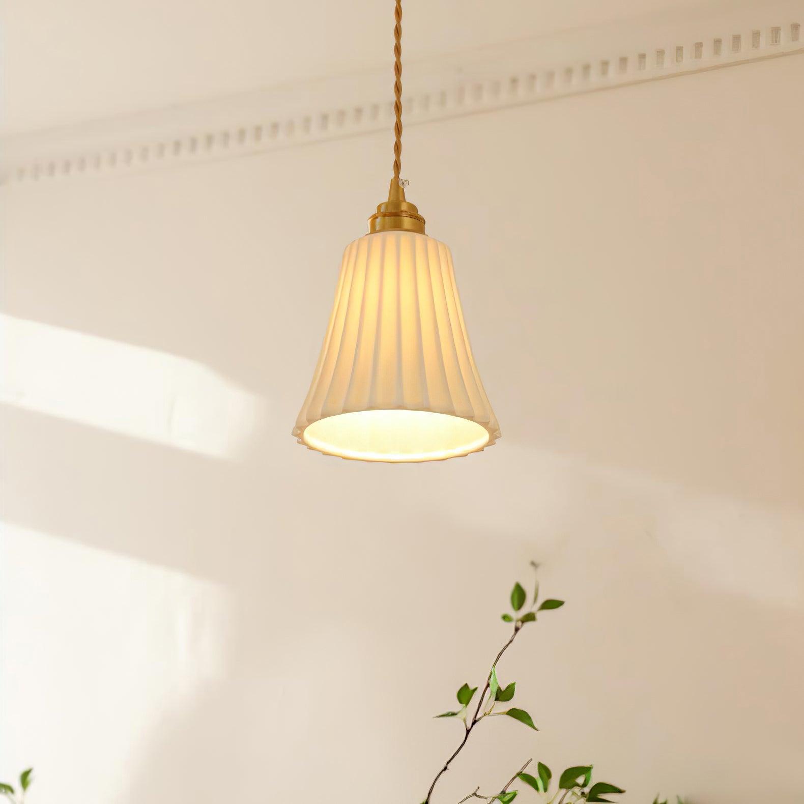 Trumpet Ceramic Pendant Light - Lamp Outdoor