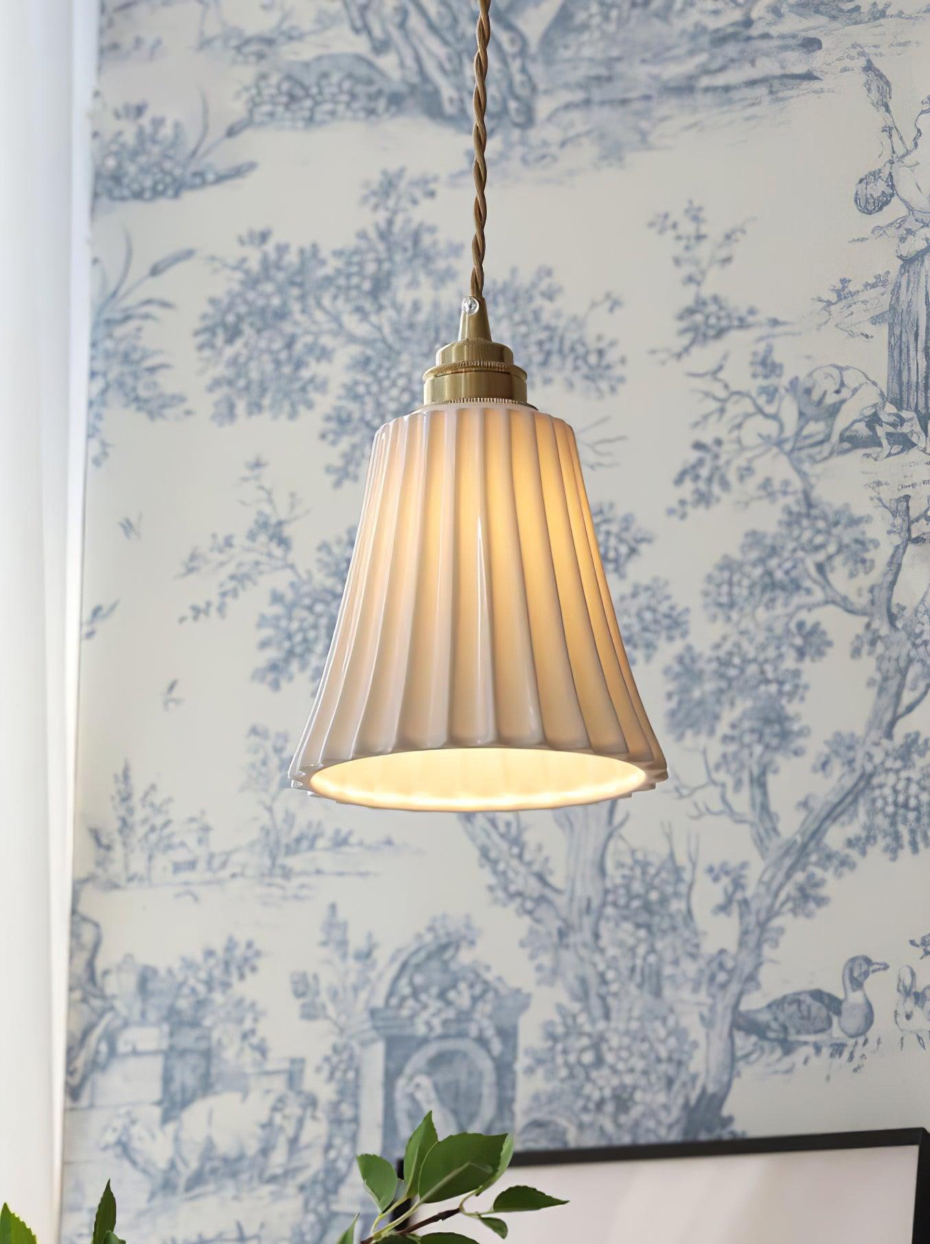 Trumpet Ceramic Pendant Light - Lamp Outdoor