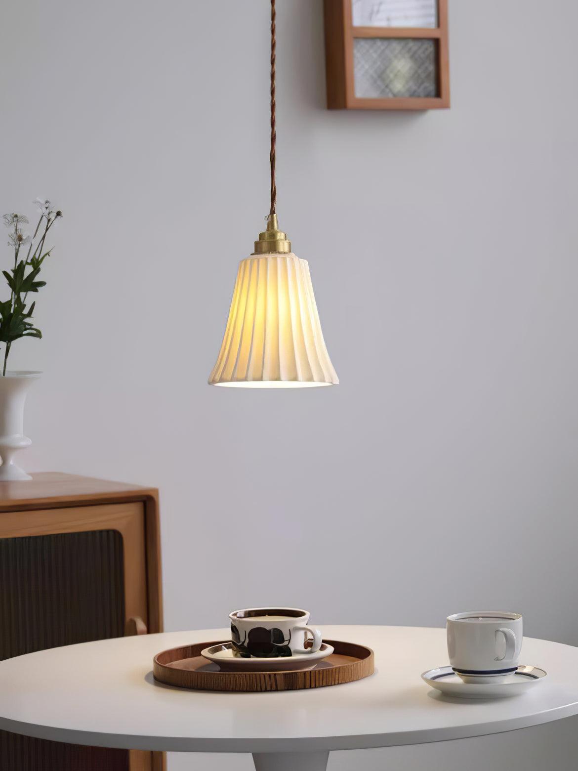 Trumpet Ceramic Pendant Light - Lamp Outdoor