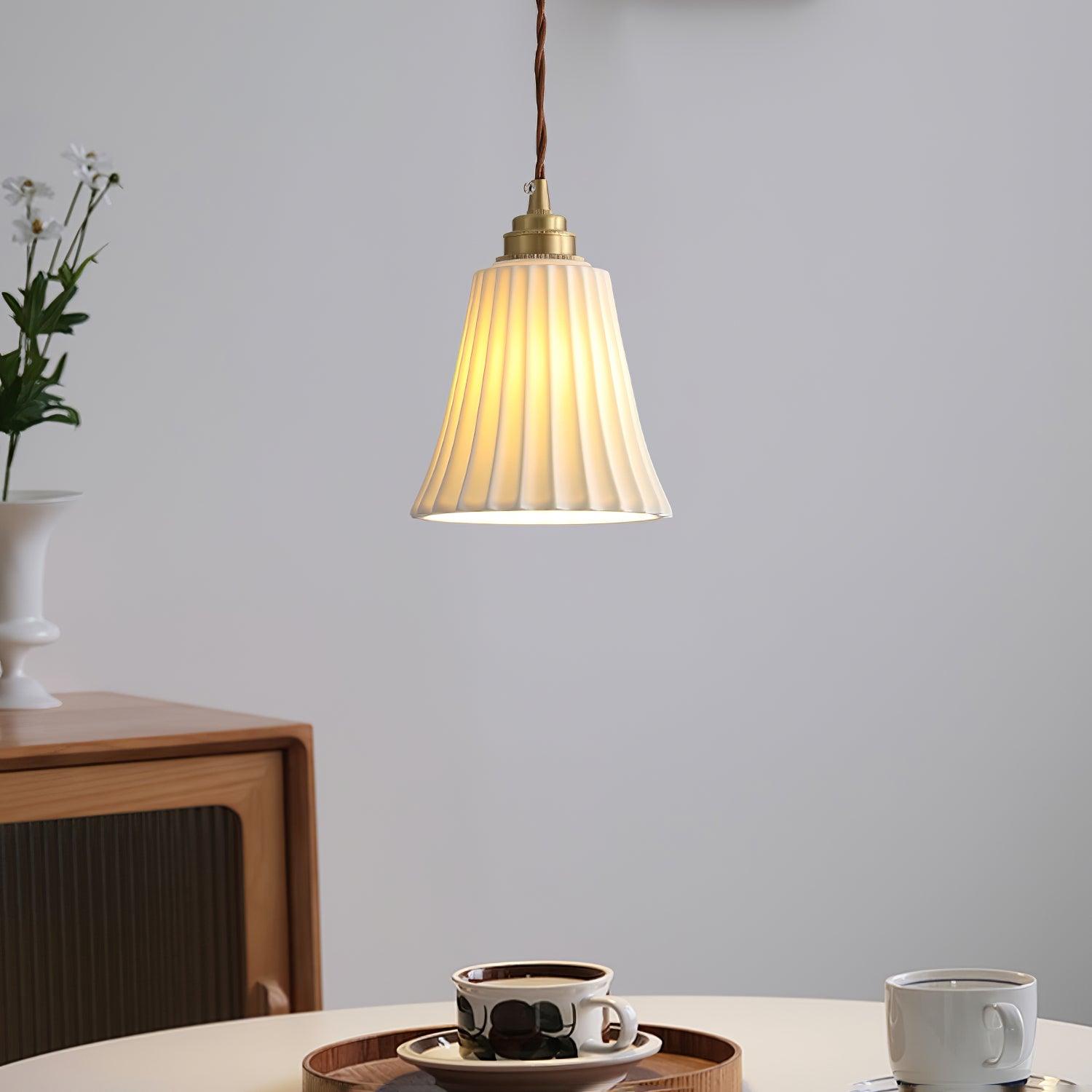 Trumpet Ceramic Pendant Light - Lamp Outdoor