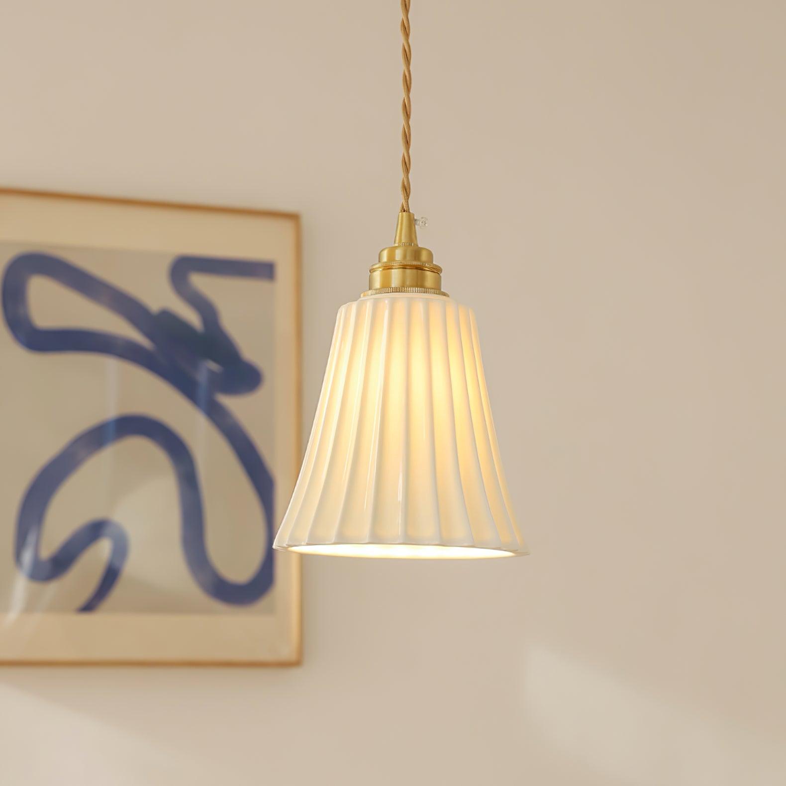 Trumpet Ceramic Pendant Light - Lamp Outdoor