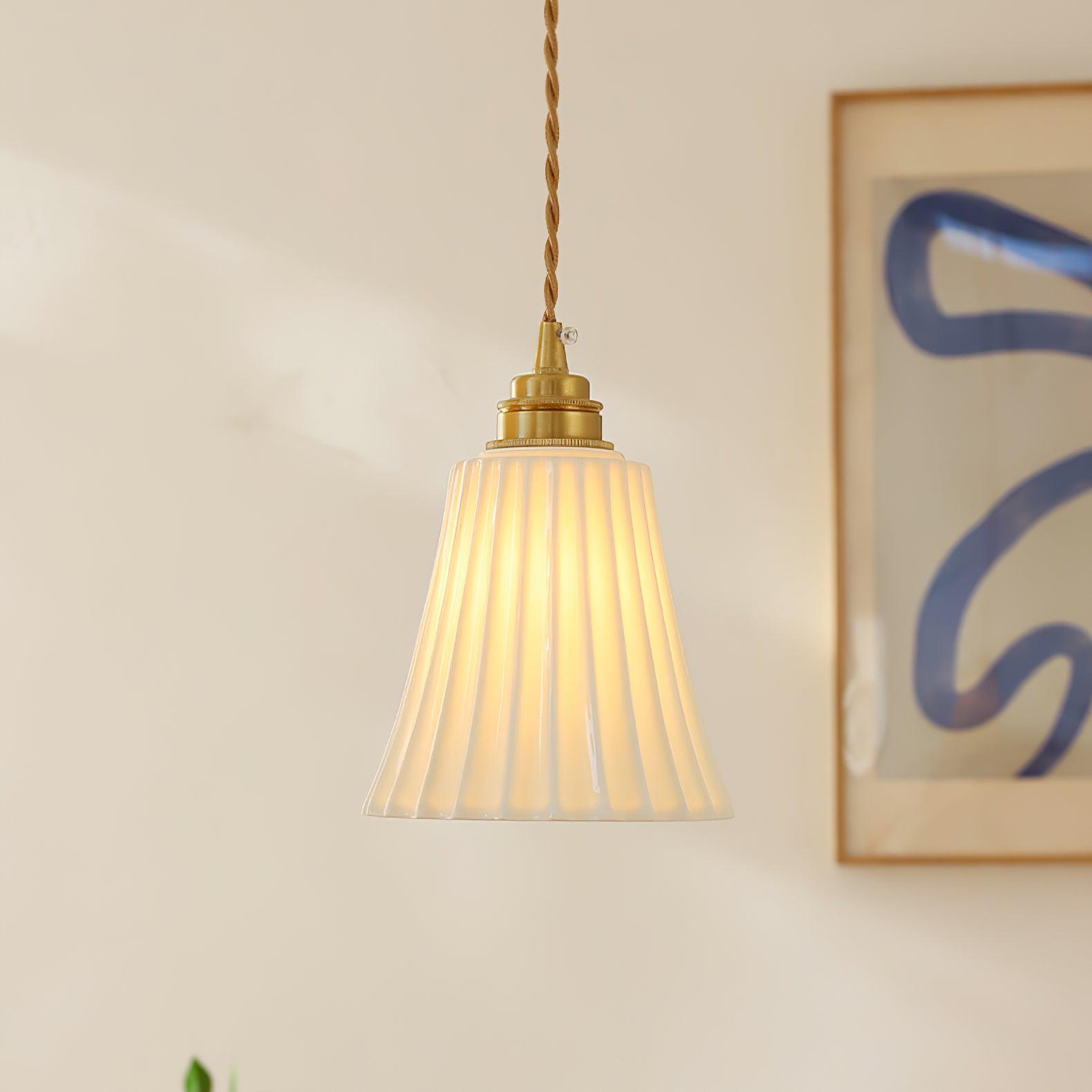 Trumpet Ceramic Pendant Light - Lamp Outdoor