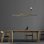 Cushais Wave Wood Pendant Light - Lamp Outdoor