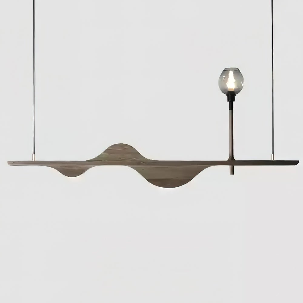 Cushais Wave Wood Pendant Light - Lamp Outdoor