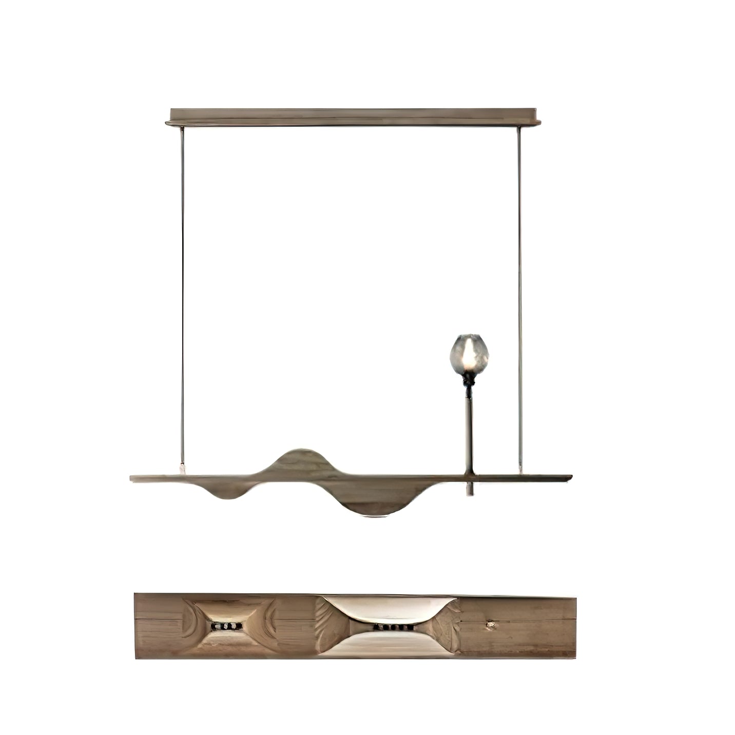 Cushais Wave Wood Pendant Light - Lamp Outdoor