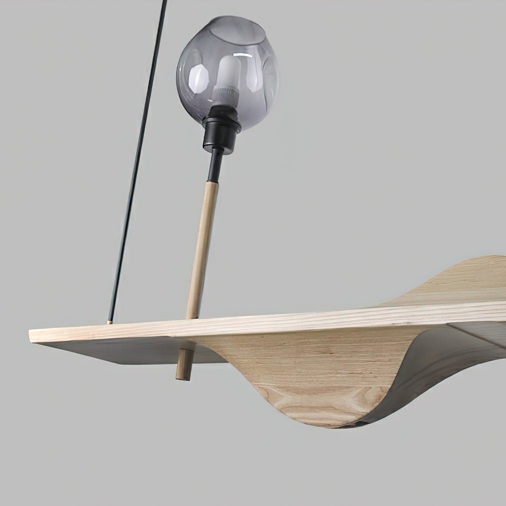 Cushais Wave Wood Pendant Light - Lamp Outdoor