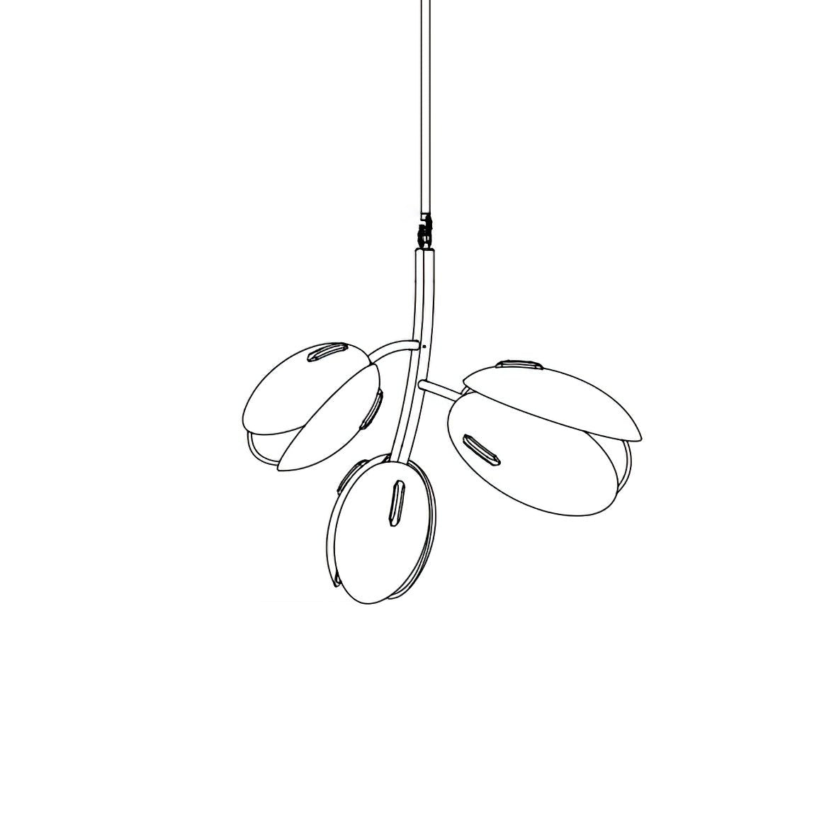 Blossom Contemporary Glass Chandelier - Lamp Outdoor