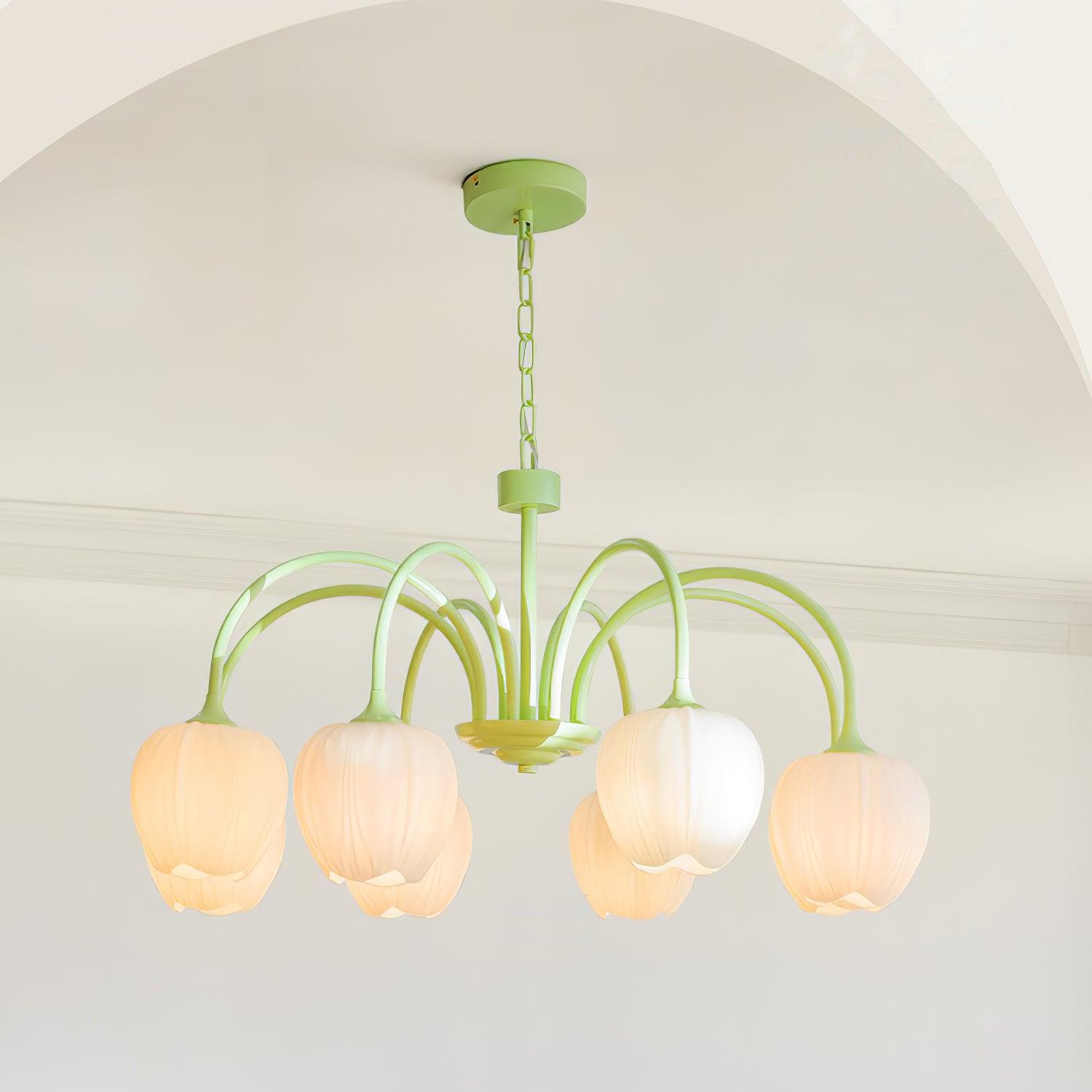 Tulip Matcha Chandelier - Lamp Outdoor