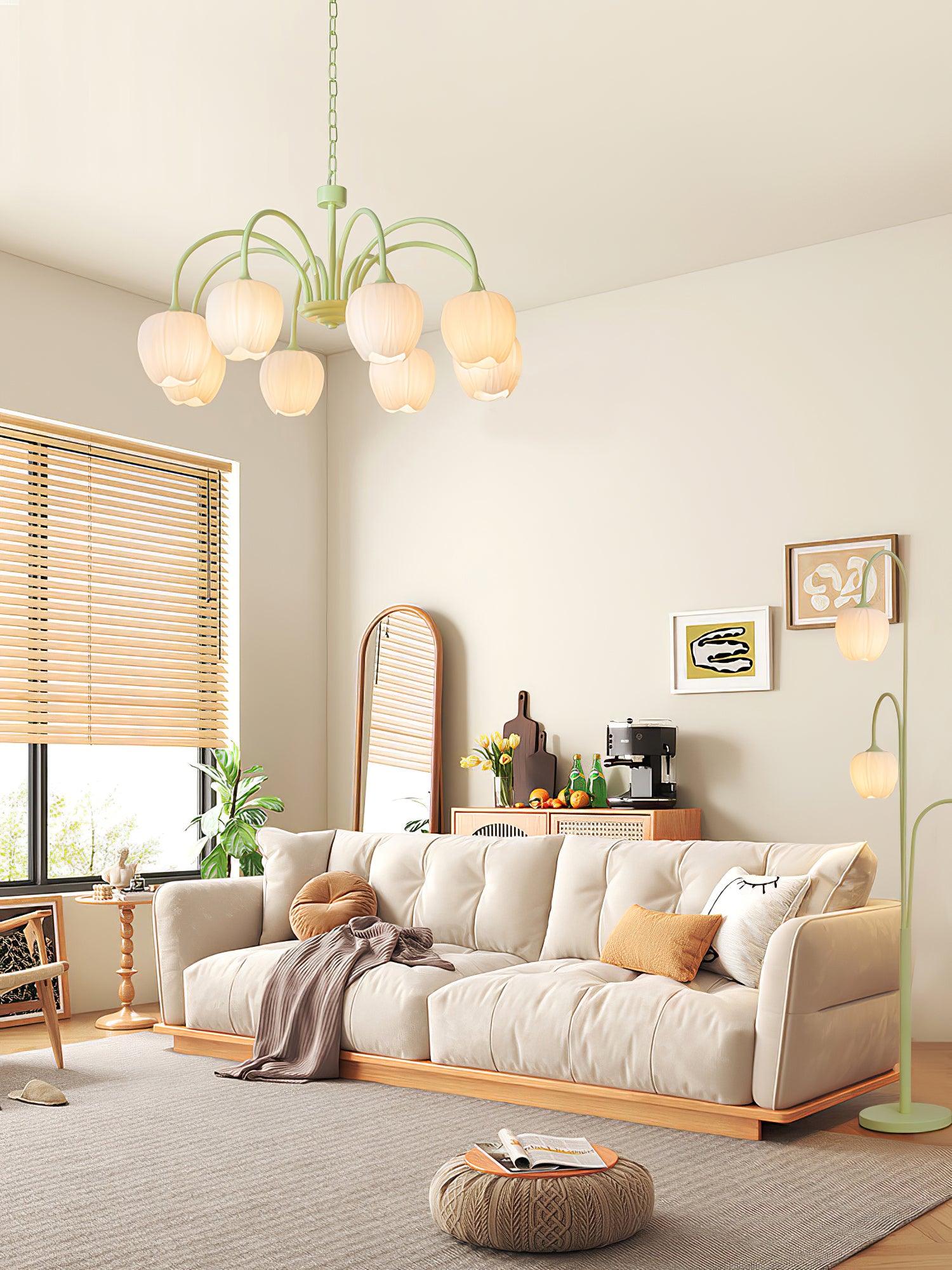 Tulip Matcha Chandelier - Lamp Outdoor