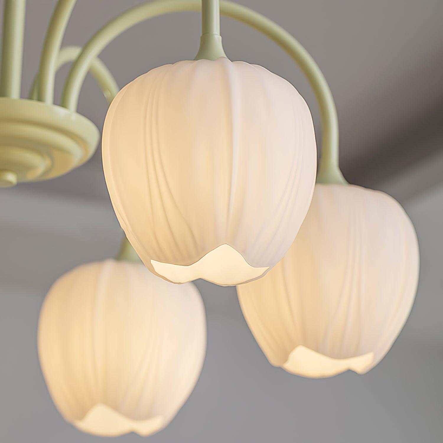 Tulip Matcha Chandelier - Lamp Outdoor