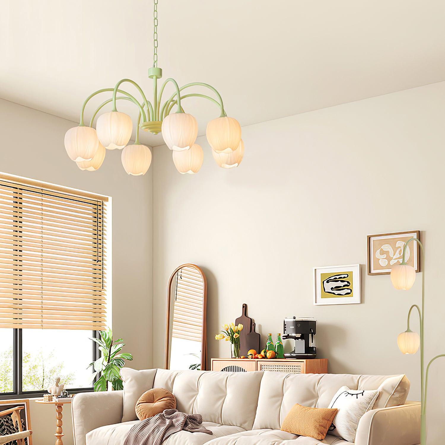 Tulip Matcha Chandelier - Lamp Outdoor