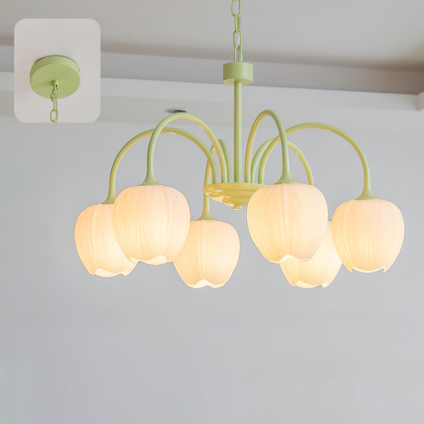 Tulip Matcha Chandelier - Lamp Outdoor