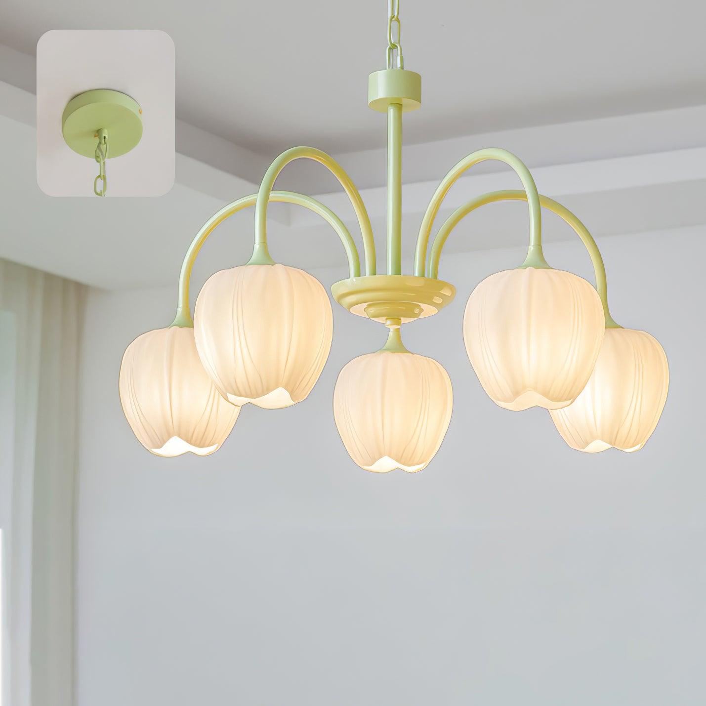 Tulip Matcha Chandelier - Lamp Outdoor