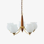 Tulips Glass Wood Chandelier - Lamp Outdoor