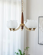 Tulips Glass Wood Chandelier - Lamp Outdoor