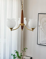 Tulips Glass Wood Chandelier - Lamp Outdoor