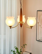 Tulips Glass Wood Chandelier - Lamp Outdoor
