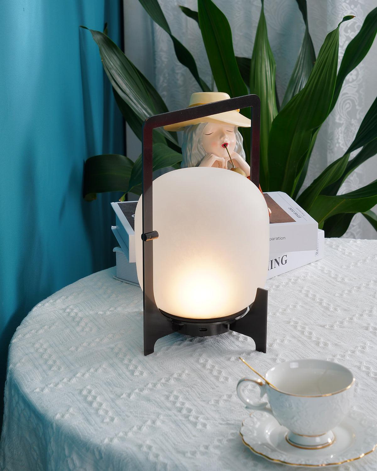 Black Twilight Lantern Table Lamp - Lamp Outdoor