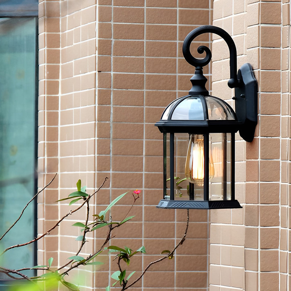 Double-layer Waterproof Glass E27 Vintage Wall Sconce Lighting Wall Lamp - Lamp Outdoor