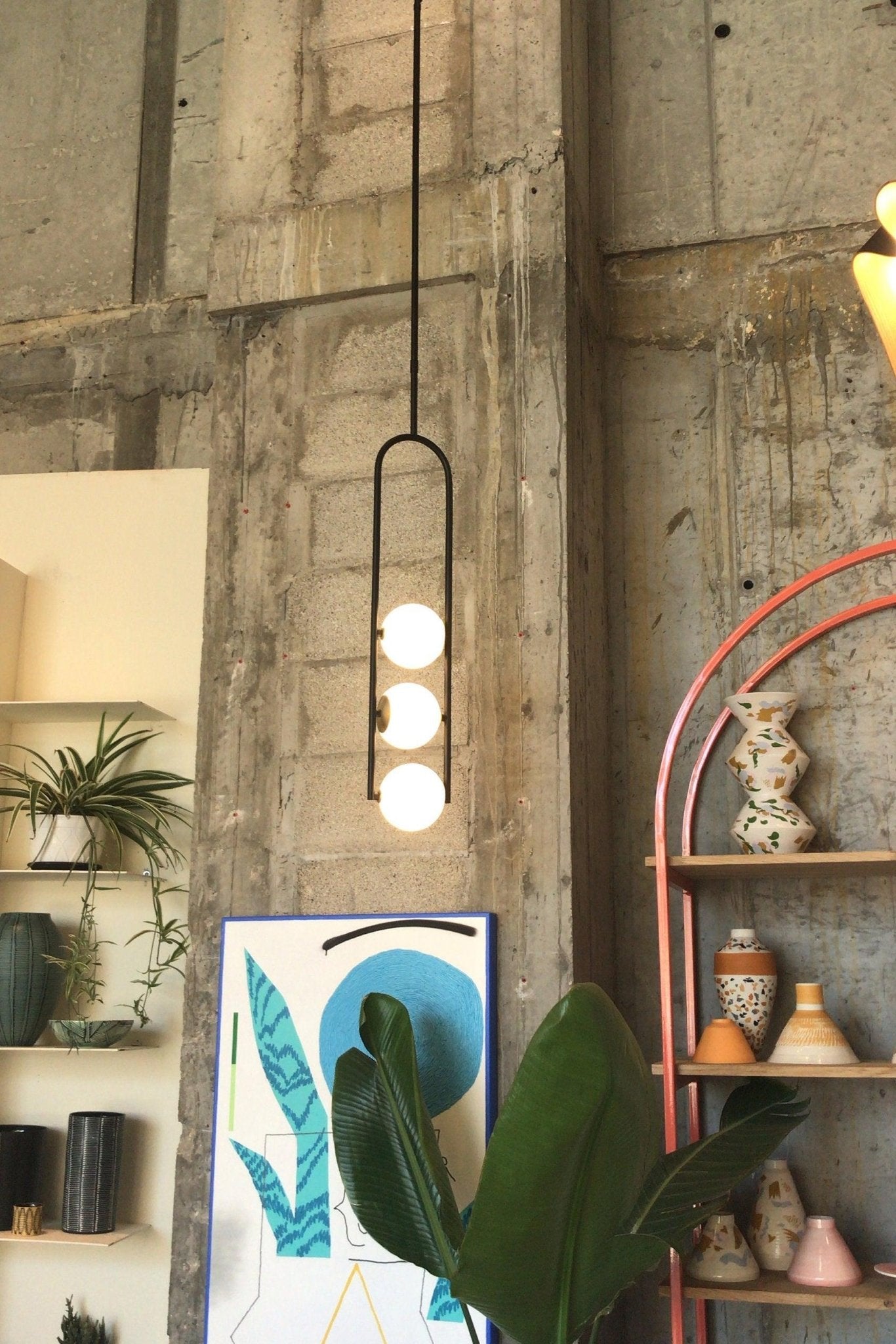 Evelaris Modern Minimalist Nordic Art Metal Glass Pendant Lamp - Lamp Outdoor