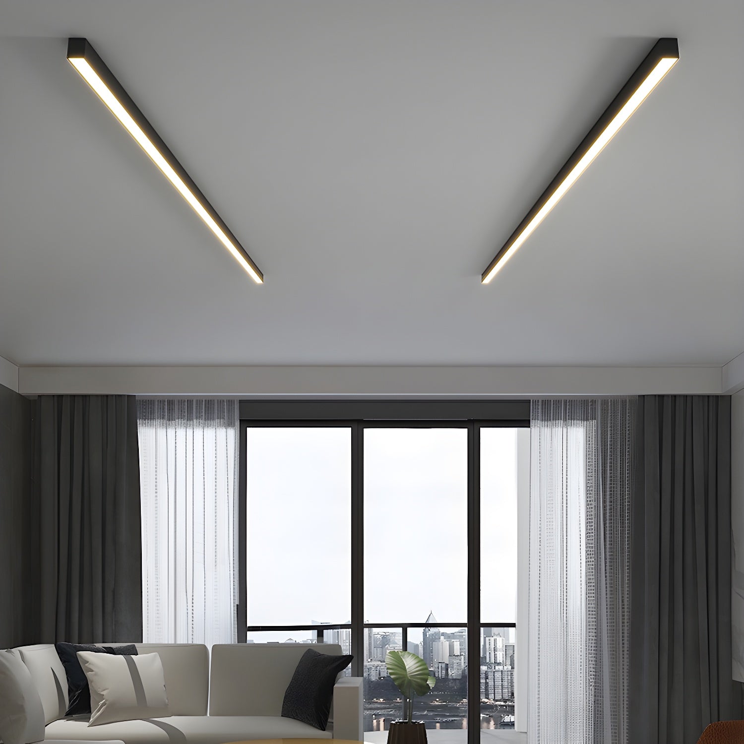 Ultra Slim Linear Ceiling Light - Lamp Outdoor
