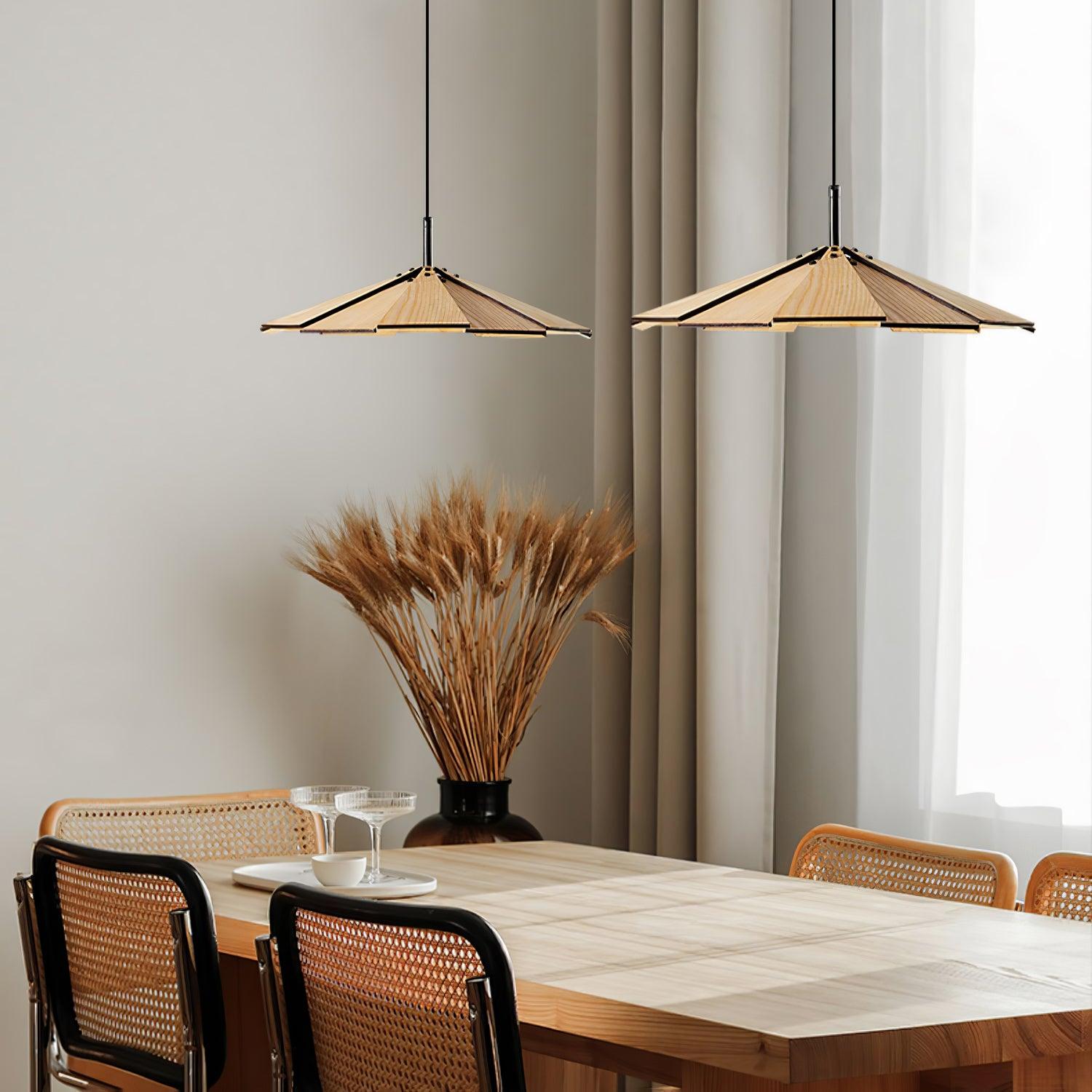 Umbrella Wooden Pendant Light - Lamp Outdoor