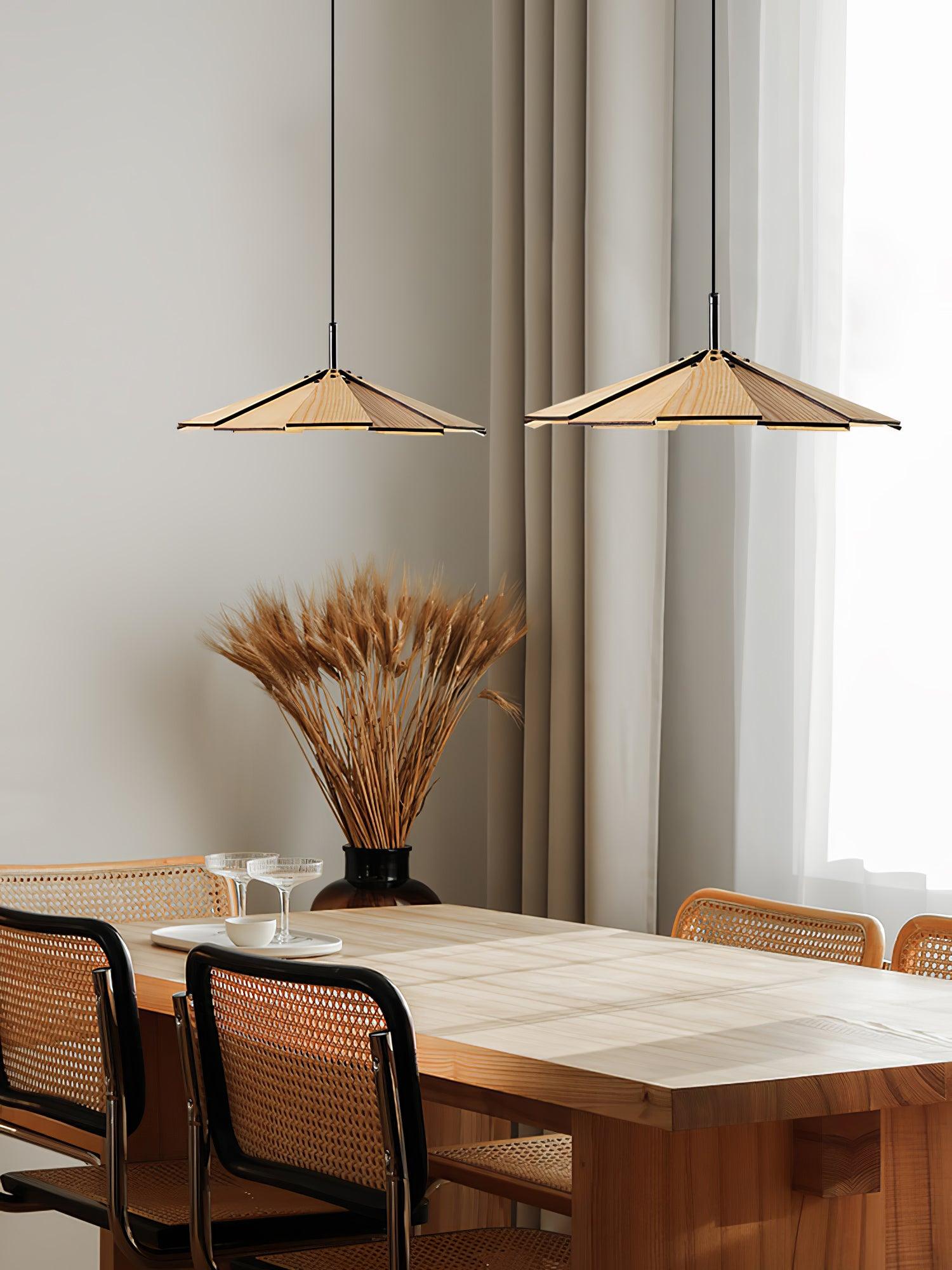 Umbrella Wooden Pendant Light - Lamp Outdoor