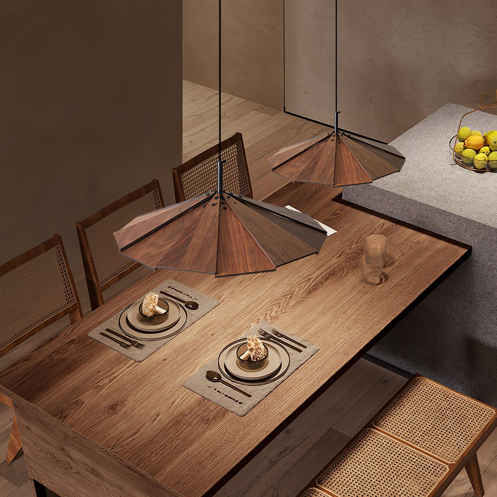 Umbrella Wooden Pendant Light - Lamp Outdoor