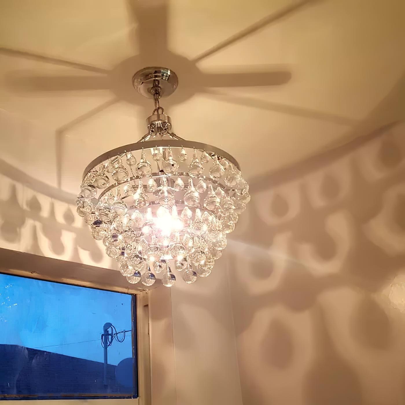 Avelis Postmodern Luxury Unique Tiered Crystal Chandelier - Lamp Outdoor
