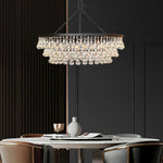 Avelis Postmodern Luxury Unique Tiered Crystal Chandelier - Lamp Outdoor