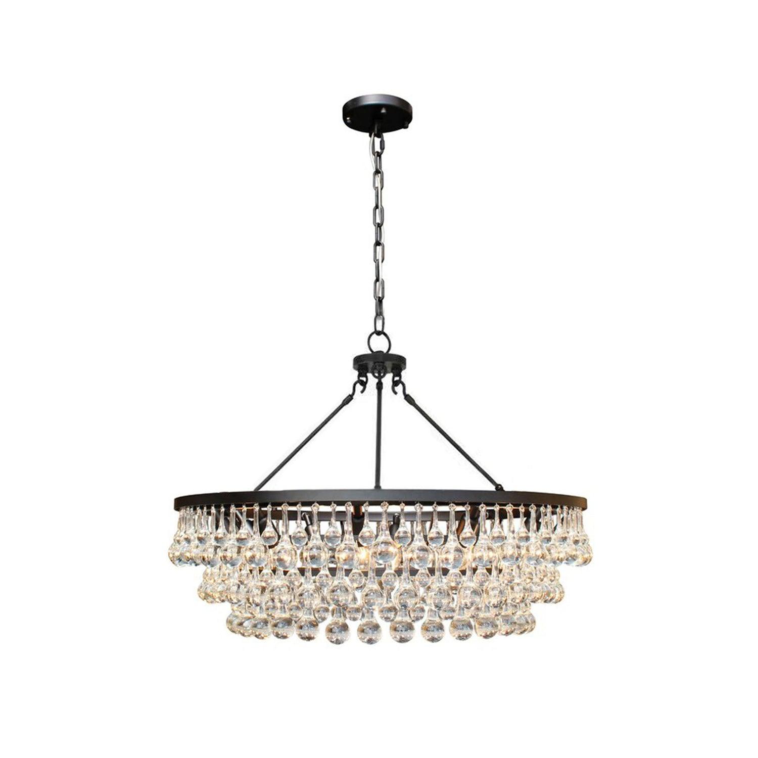 Avelis Postmodern Luxury Unique Tiered Crystal Chandelier - Lamp Outdoor