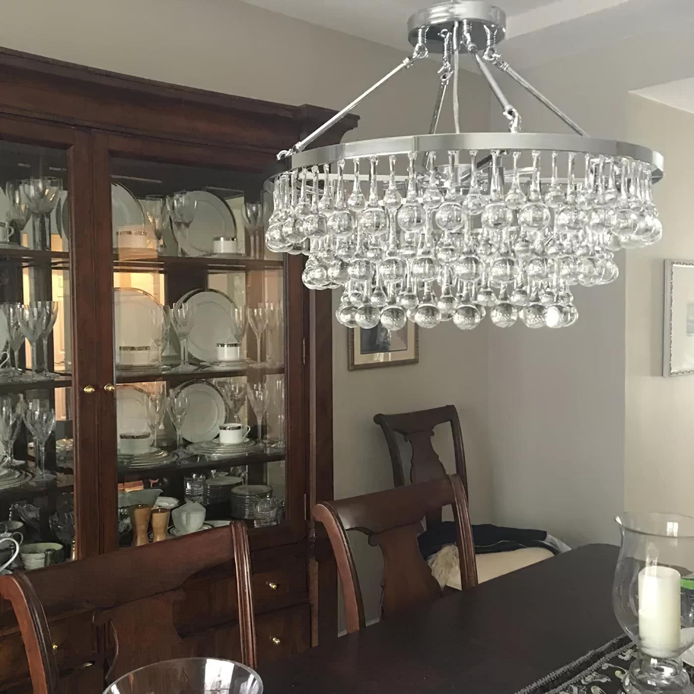 Avelis Postmodern Luxury Unique Tiered Crystal Chandelier - Lamp Outdoor