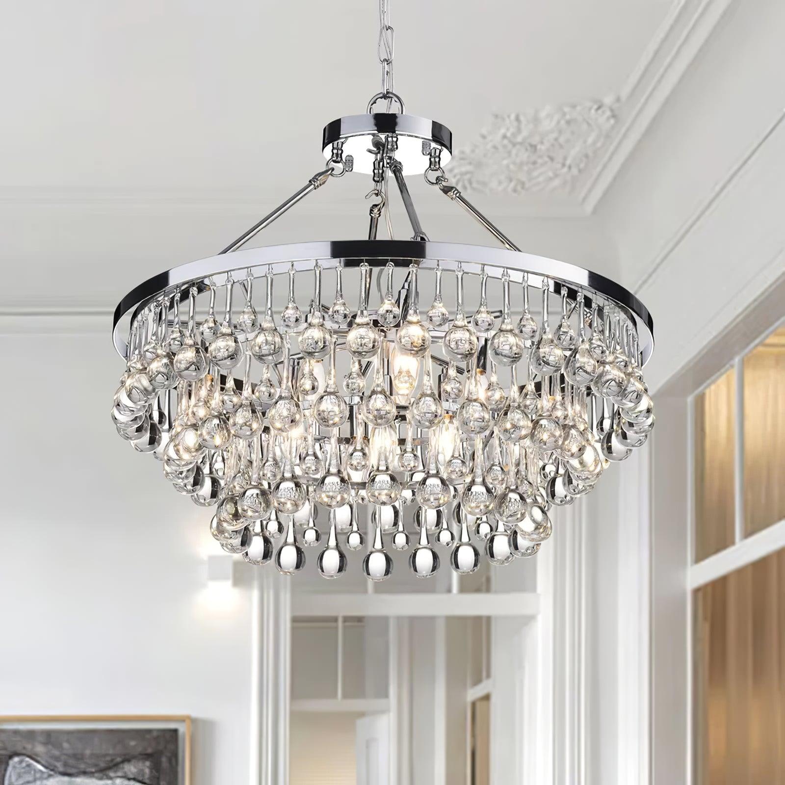 Avelis Postmodern Luxury Unique Tiered Crystal Chandelier - Lamp Outdoor