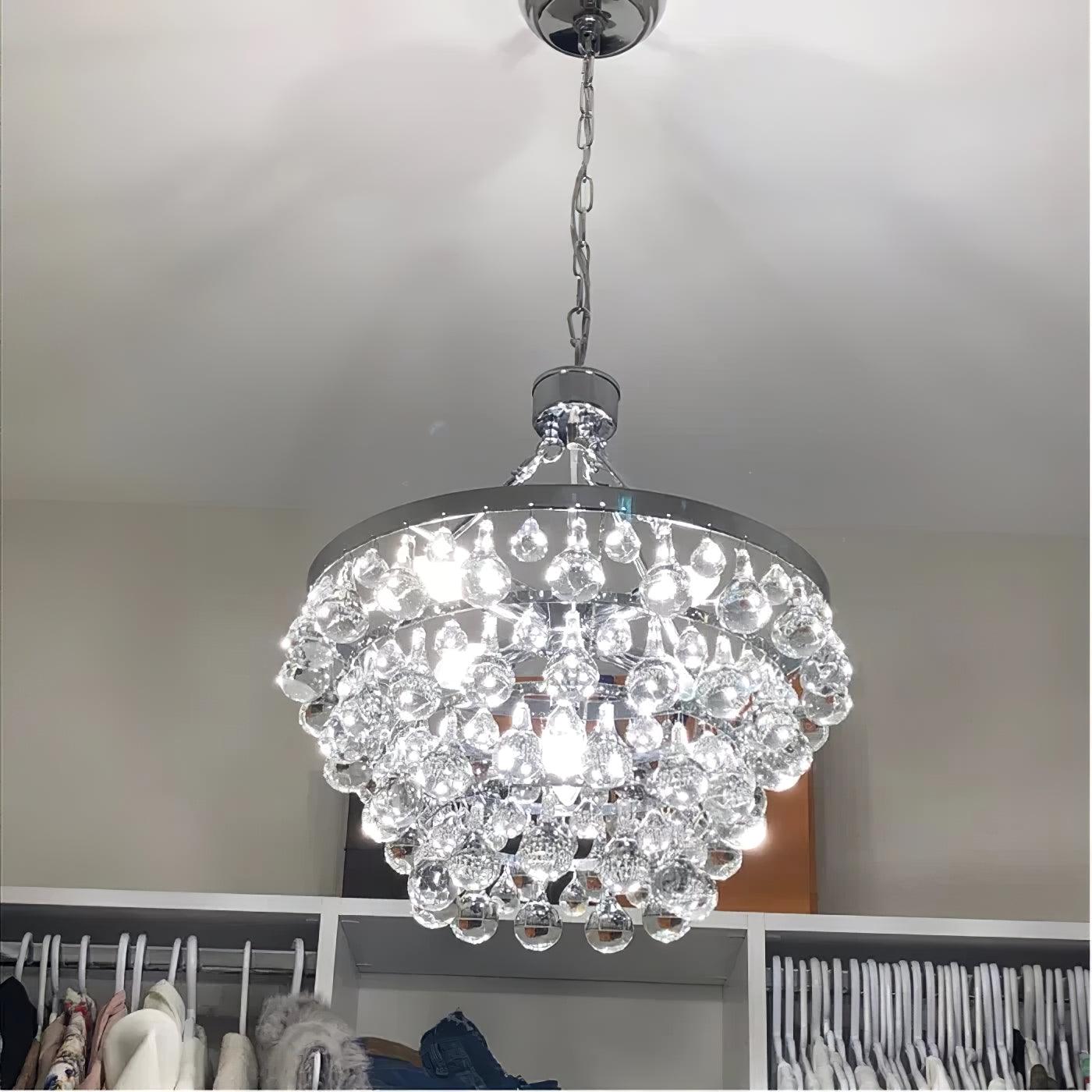 Avelis Postmodern Luxury Unique Tiered Crystal Chandelier - Lamp Outdoor