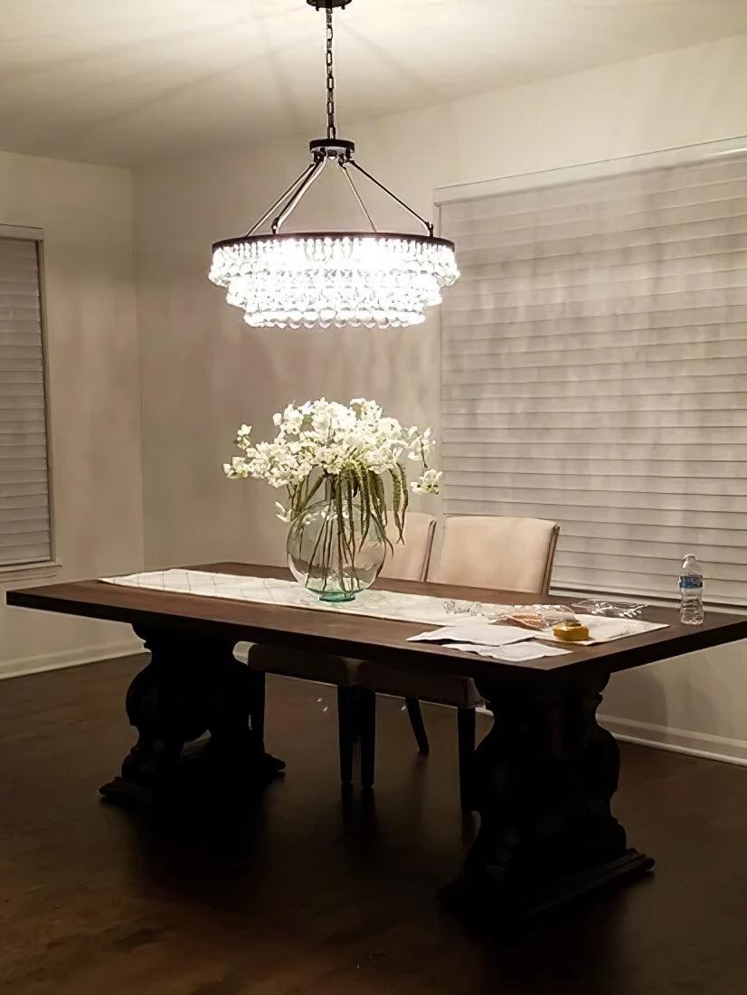 Avelis Postmodern Luxury Unique Tiered Crystal Chandelier - Lamp Outdoor