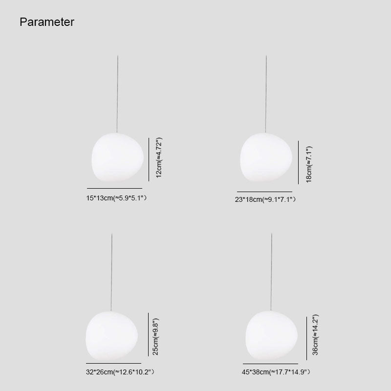 Elun Sleek Minimalist Floating Egg-shaped Glass Pendant Light - Lamp Outdoor