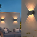 Waterproof LED Up and Down Lights Solar Wall Lamp Wall Washer Lights - Lamp Outdoor