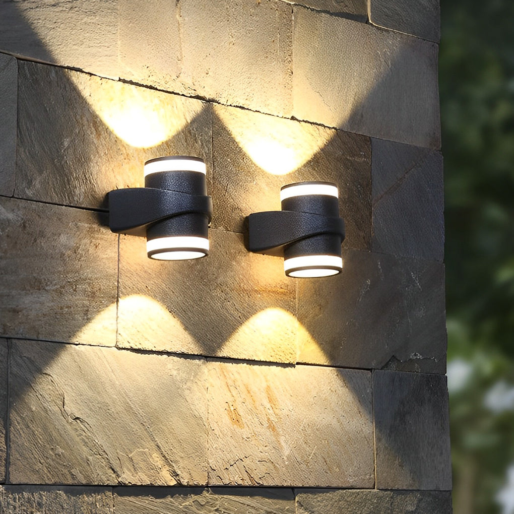 Round Up and Dawn Light LED Waterproof Black Outdoor Wall Washer Lights - Lamp Outdoor