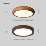 Grena Wood Grain Round Ceiling Light - Lamp Outdoor