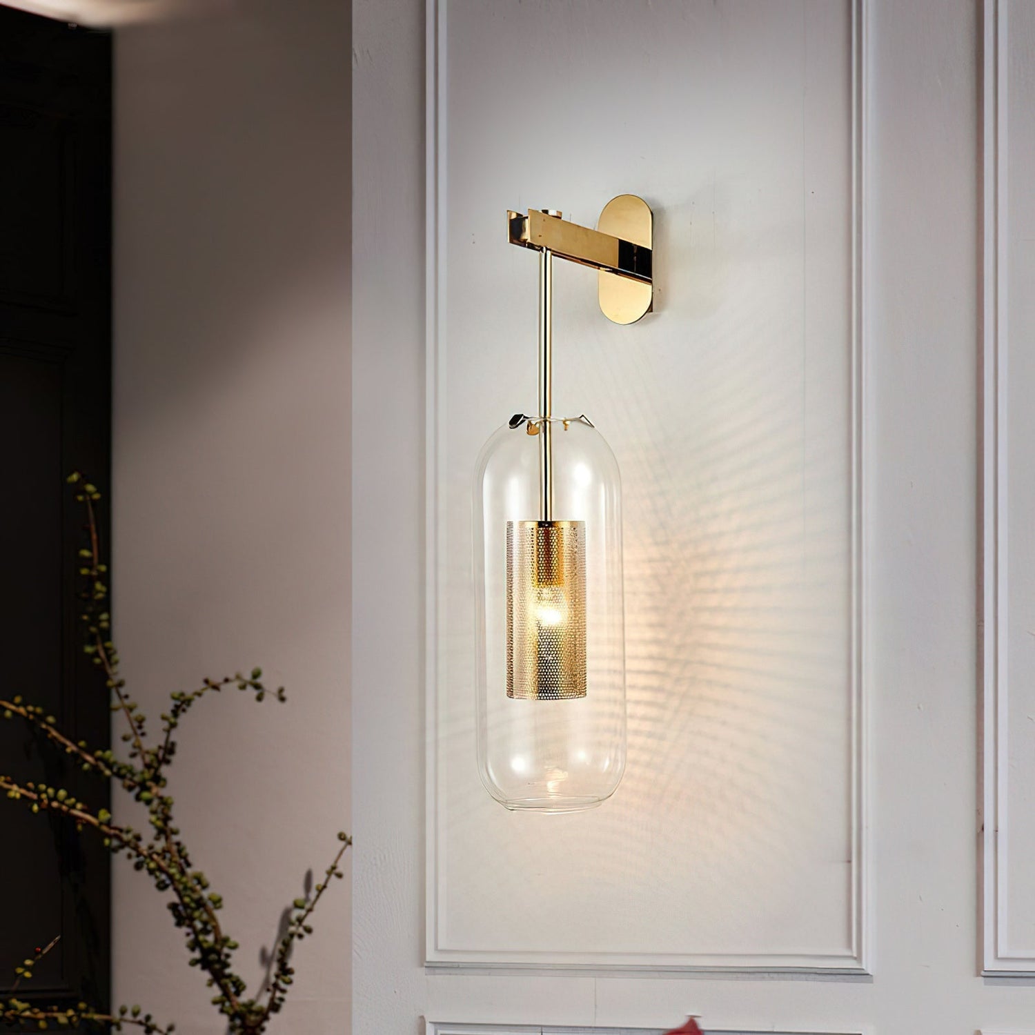 Vadim Modern Glass Wall Light