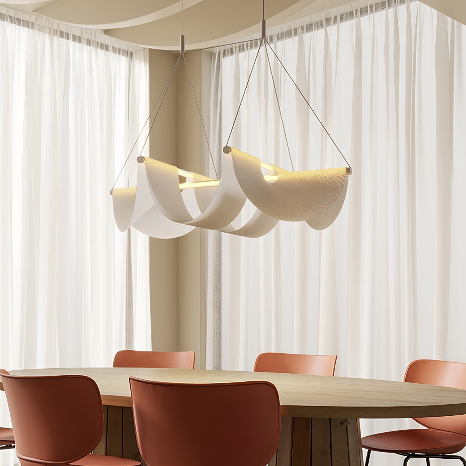 Vaelora Ribbon Pendant Lamp - Lamp Outdoor