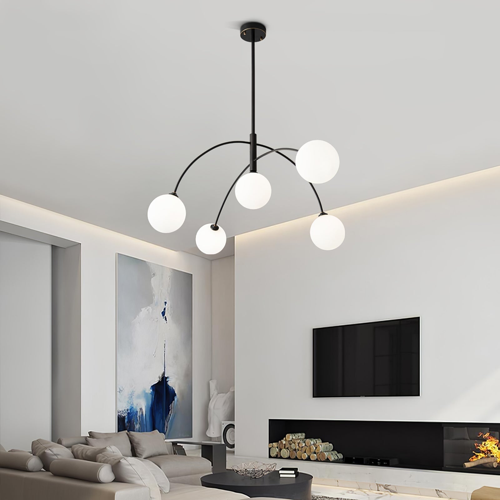 Valentina Arc Chandelier - Lamp Outdoor