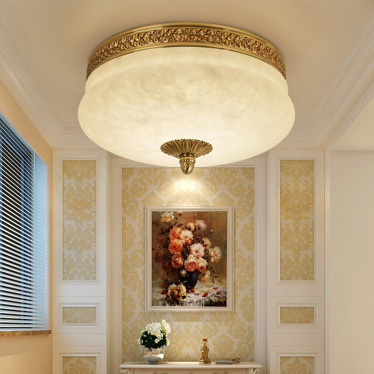 Seraphine Classic Alabaster Ceiling Light